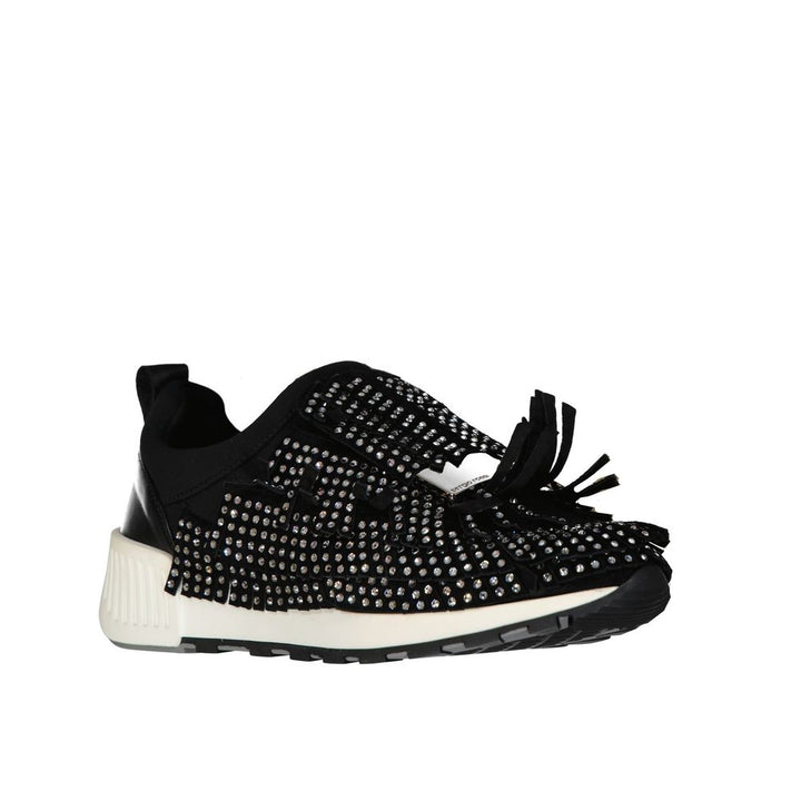 Sergio Rossi Black Fabric Athletic Sneakers