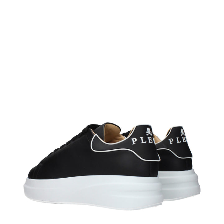 Philipp Plein Black Leather Chunky Sneakers