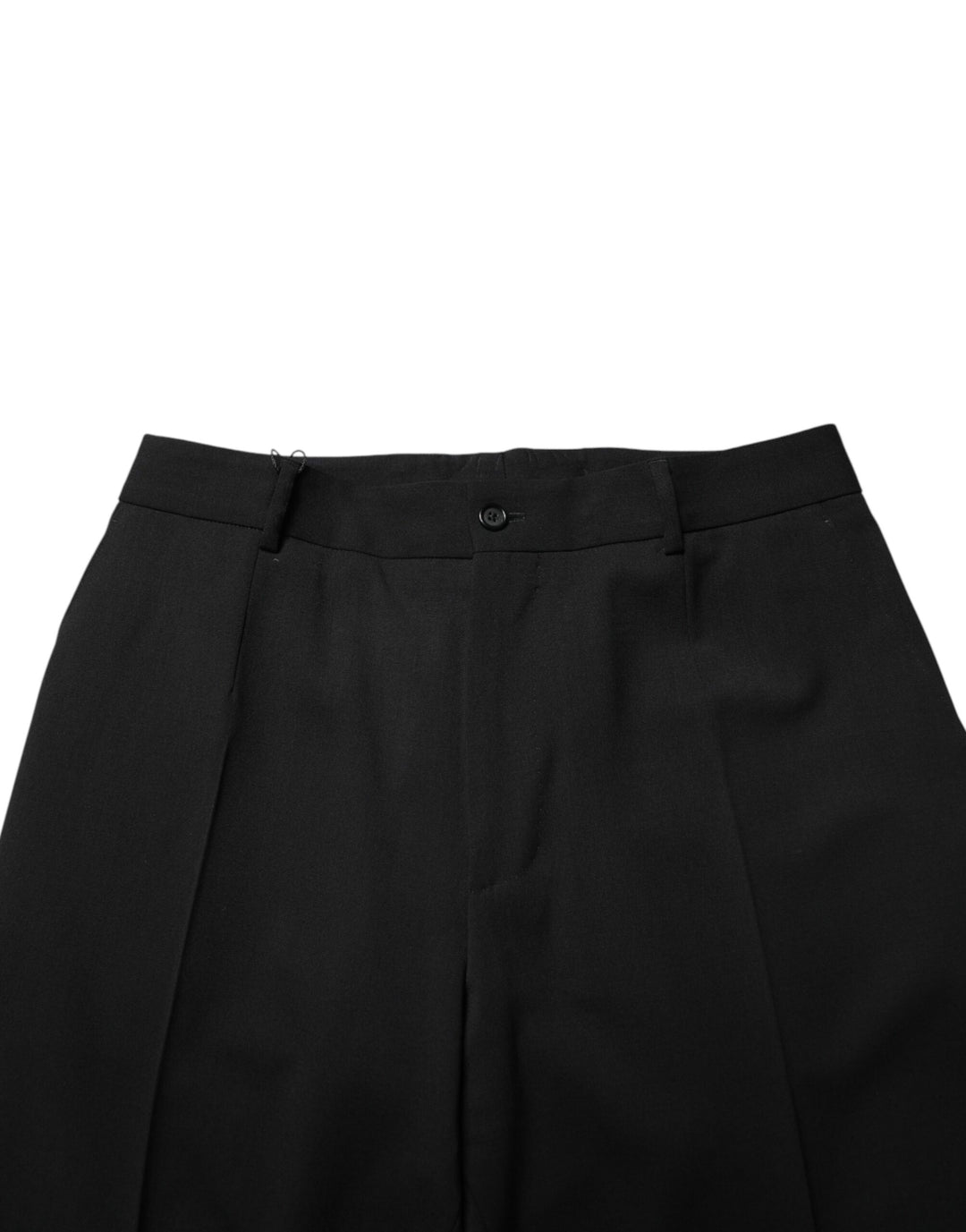 Dolce & Gabbana Black Wool Straight Men Dress Trouser Pants