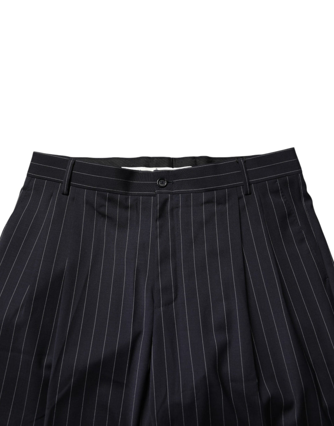 Dolce & Gabbana Black Stripe Straight Men Dress Trouser Pants