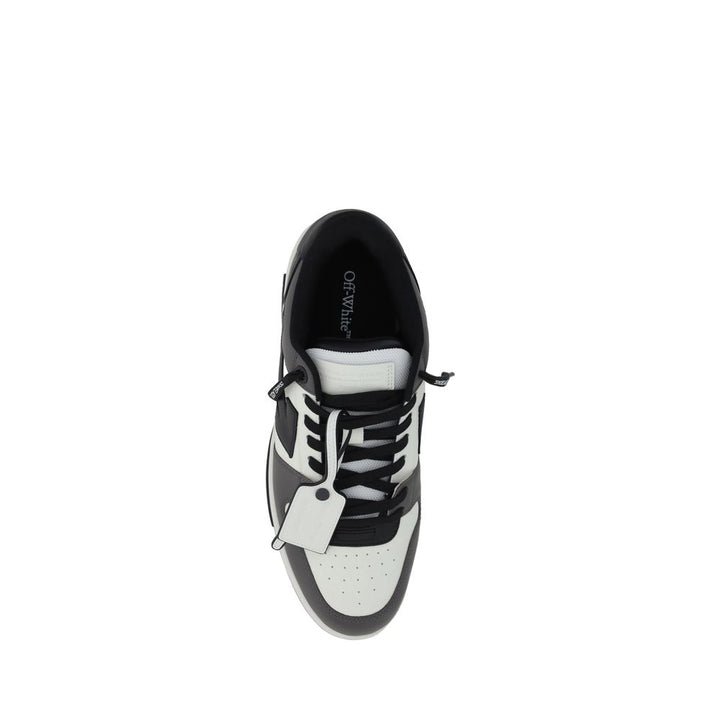 Off-White Gray Calf Leather Bos Taurus Low Top Sneakers