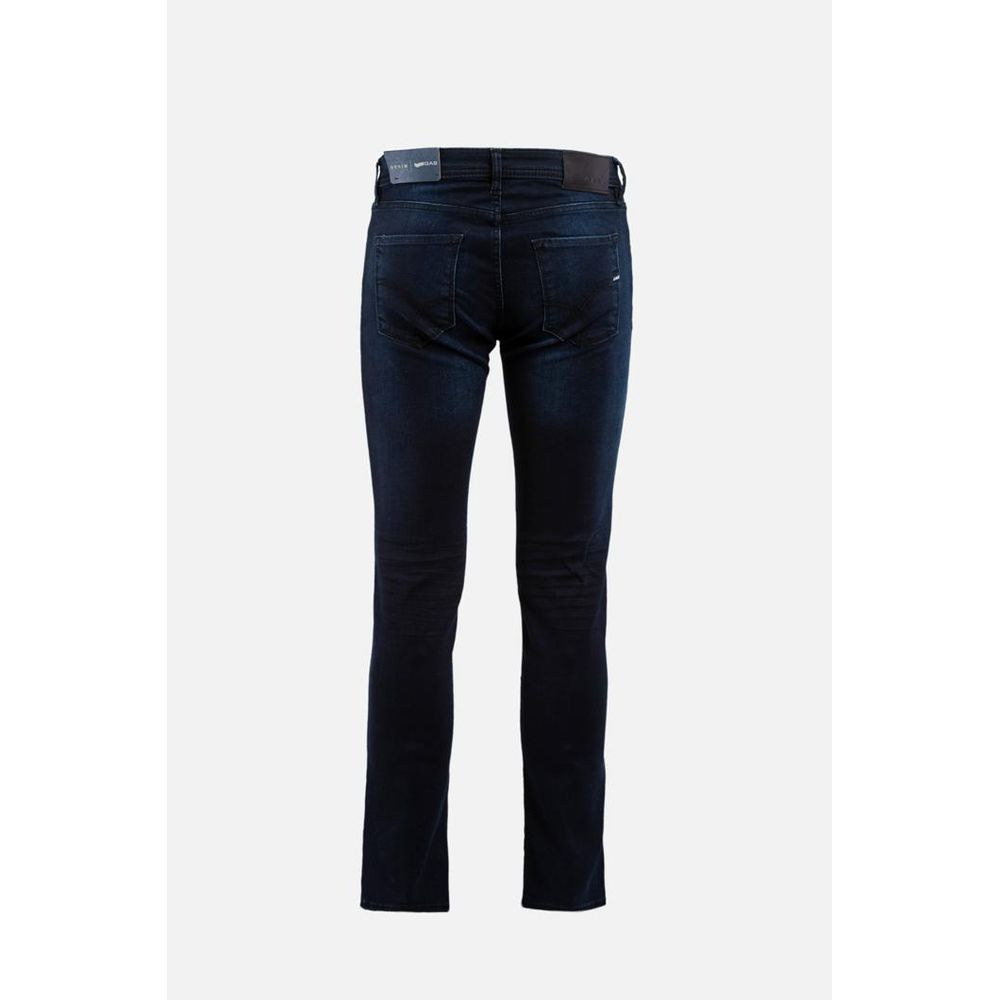 Gas Blue Cotton Slim Fit Jeans