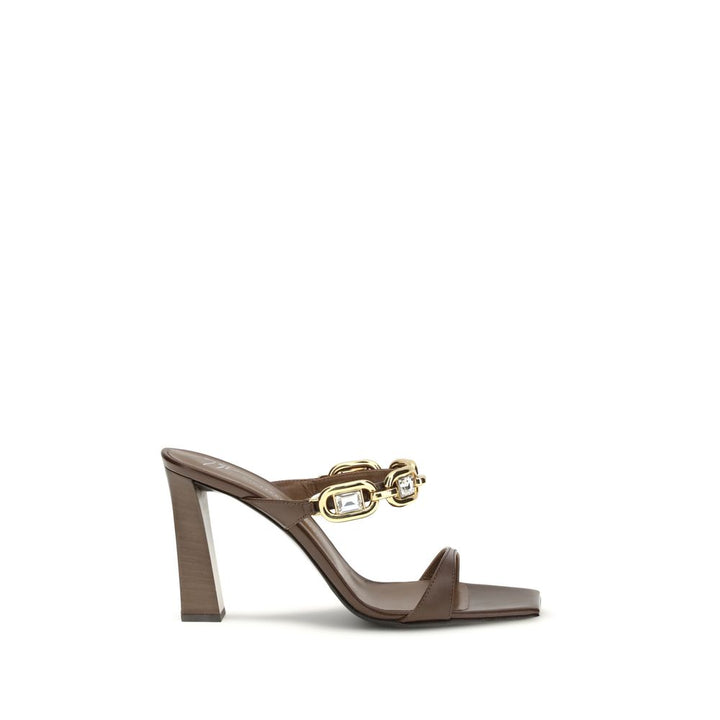 Giuseppe Zanotti Brown Calf Leather Bos Taurus Sandals