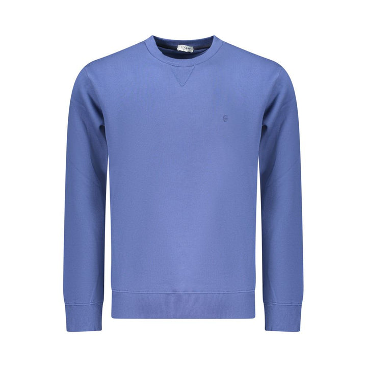 Coveri Moving Blue Cotton Men Sweatshirt