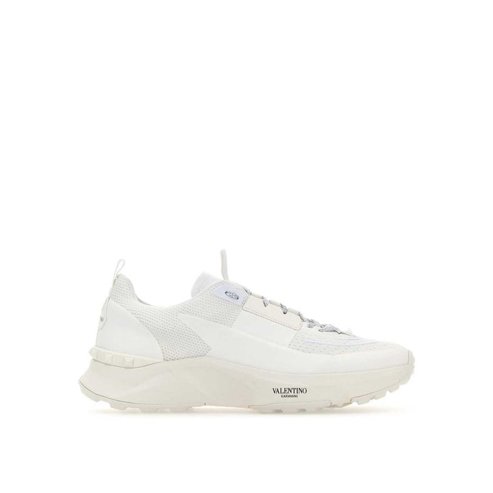 Valentino Garavani White Fabric Athletic Sneakers