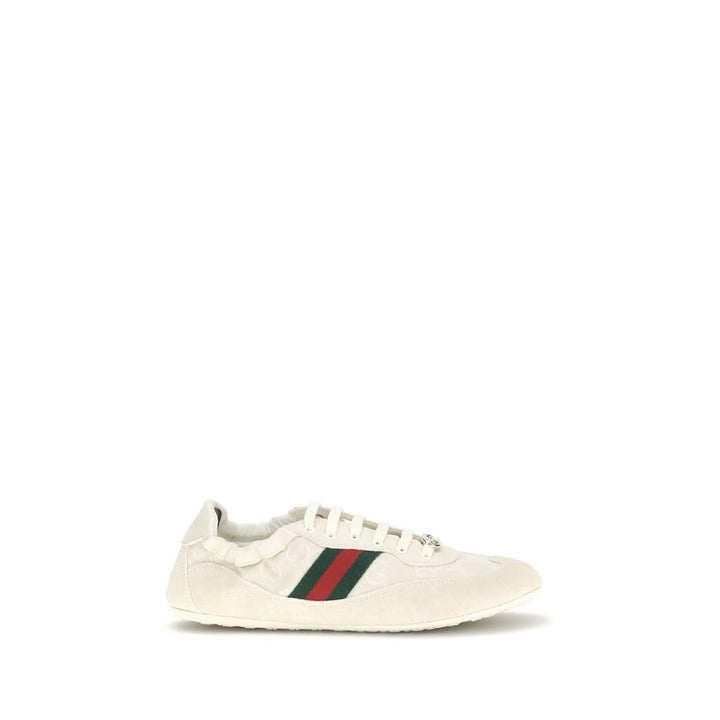 Gucci Beige Calf Leather Bos Taurus Low Top Sneakers