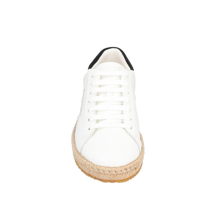 Palm Angels White Calfskin Low Top Sneakers