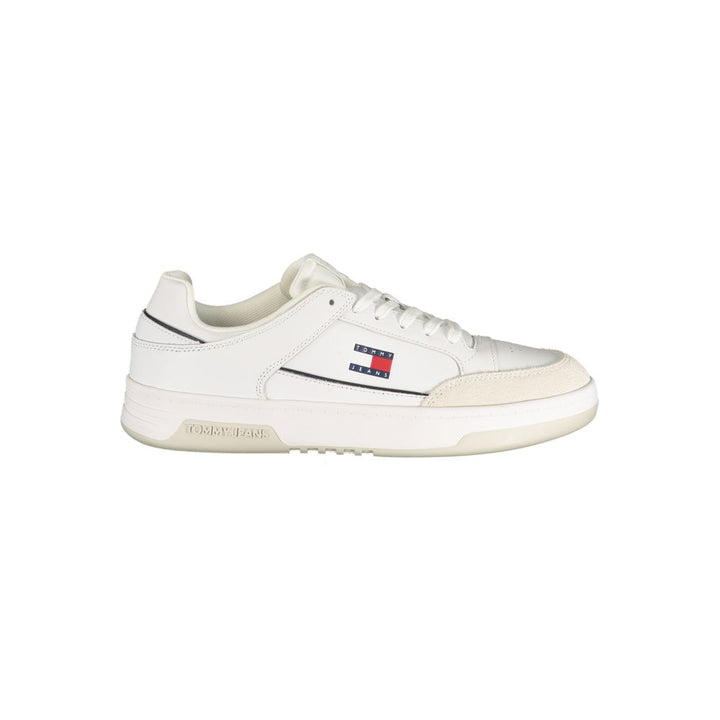 Tommy Hilfiger White Polyurethane Men Sneaker