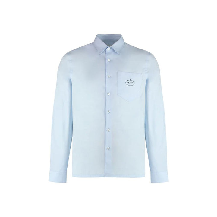 Prada Blue Cotton Dress Shirt