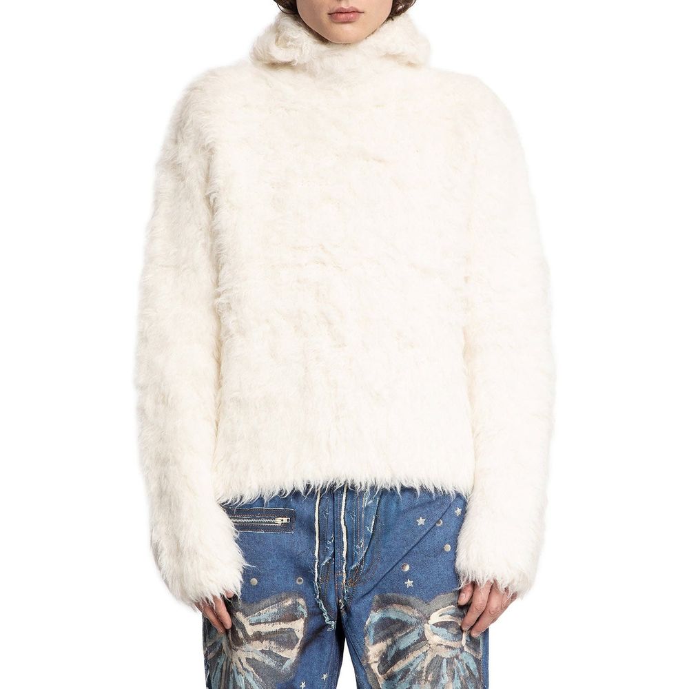 Acne Studios White Alpaca Leather Sweatshirt