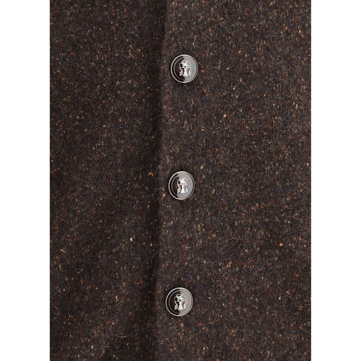 Brunello Cucinelli Brown Alpaca Vicugna Pacos Cardigan