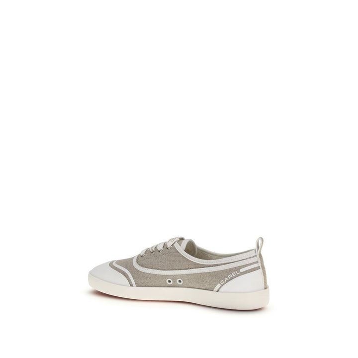 Carel Paris Beige Cotton Low Top Sneakers