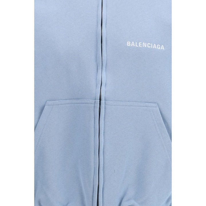 Balenciaga Blue Cotton Sweatshirt