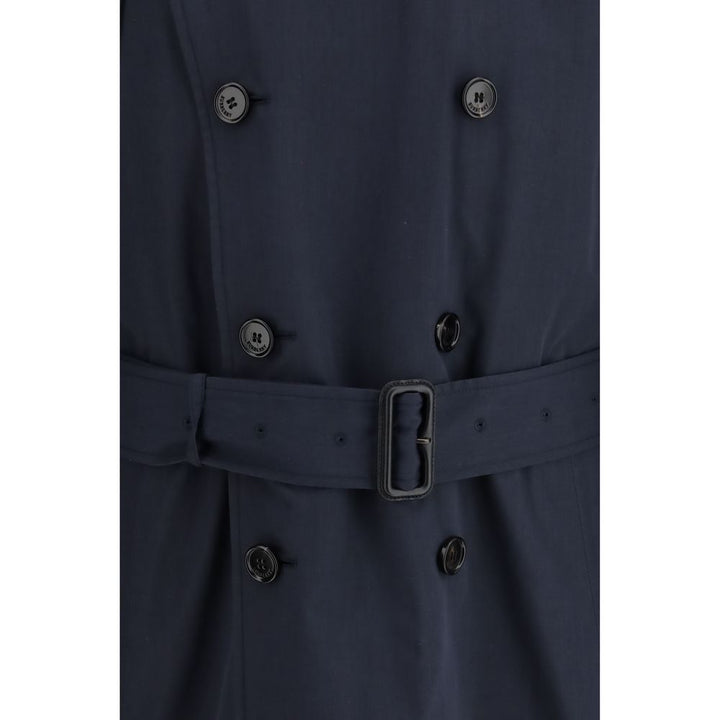 Burberry Blue Polyester Trench Coat