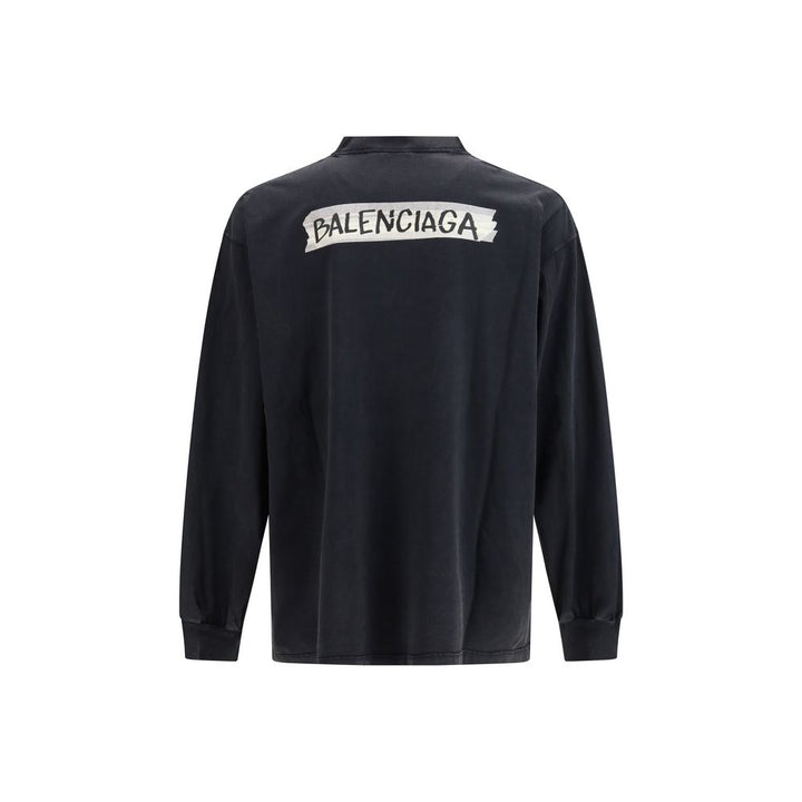 Balenciaga Black Cotton Sweatshirt