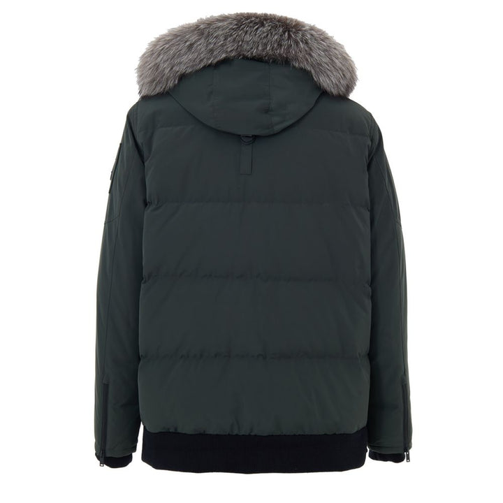 Moose Knuckles Green Nylon Parka