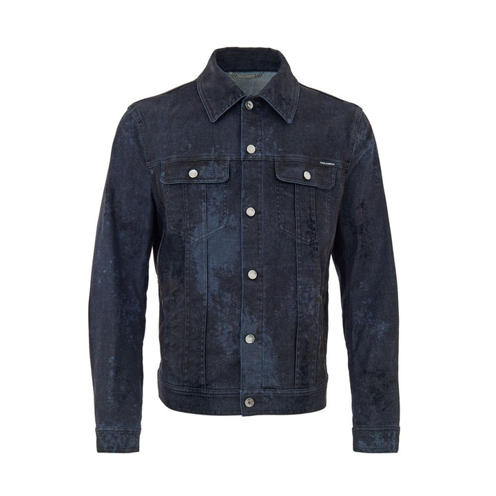 Dolce & Gabbana Gray Cotton Denim Jacket