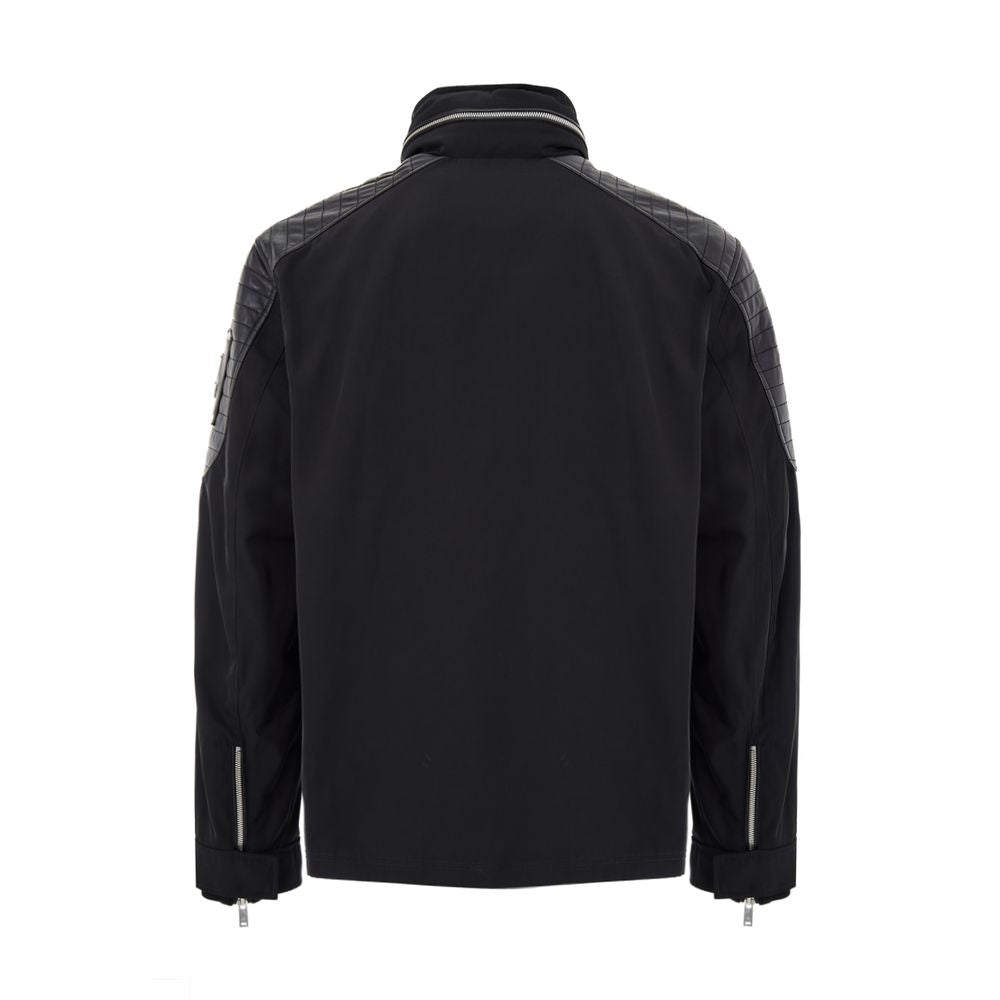 Moose Knuckles Black Nylon Biker Jacket