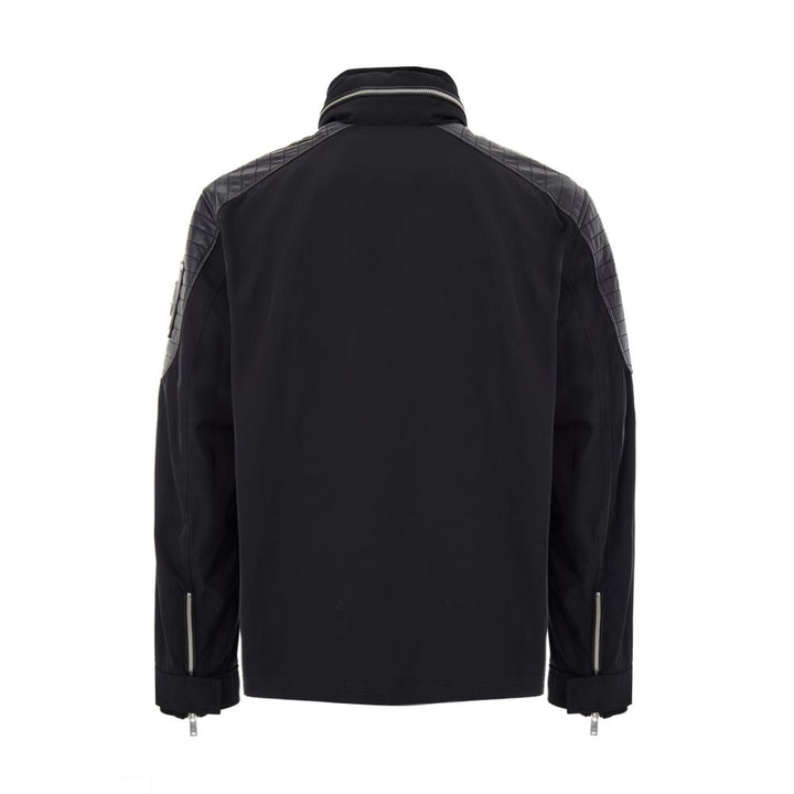 Moose Knuckles Black Nylon Biker Jacket