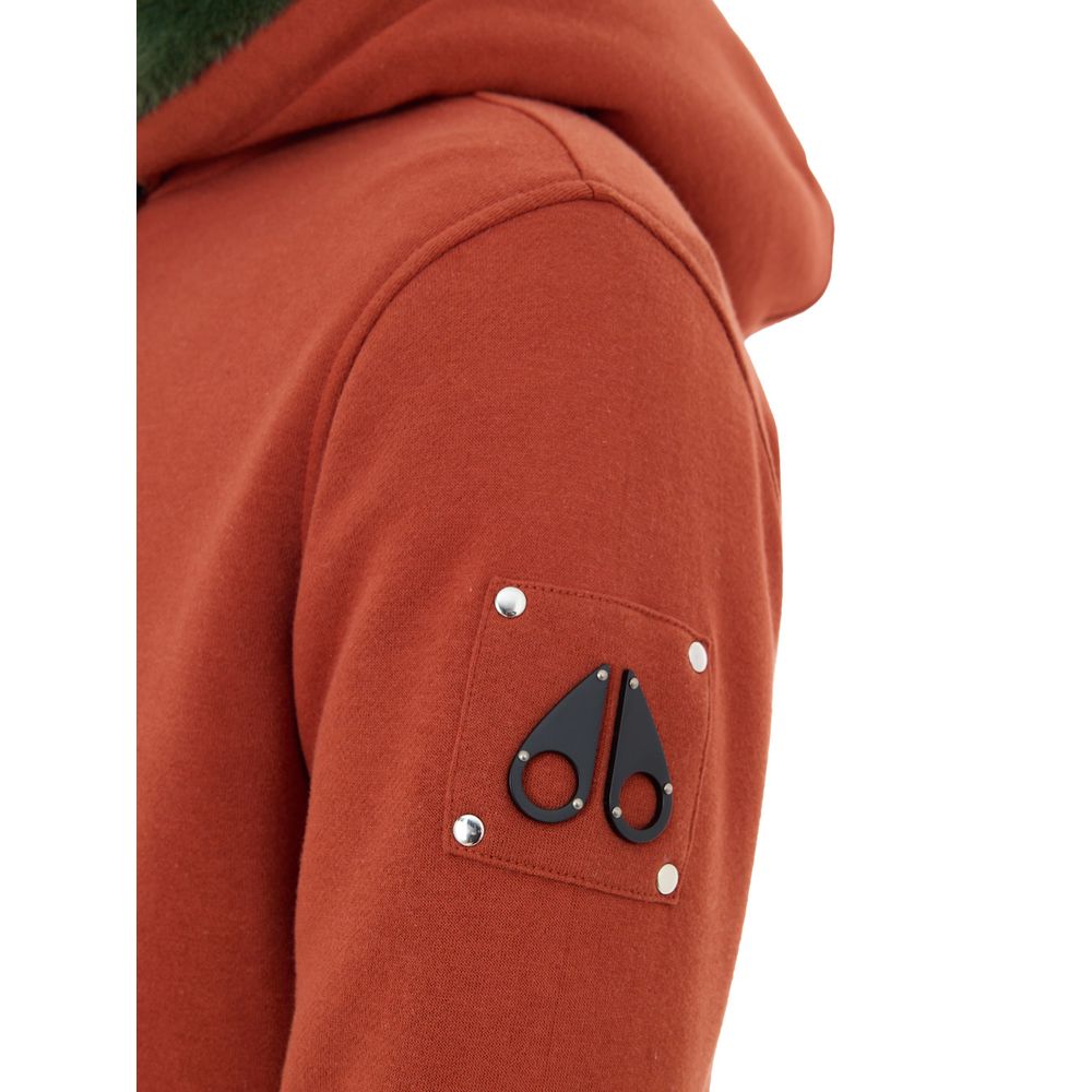 Moose Knuckles Orange Cotton Hoodie