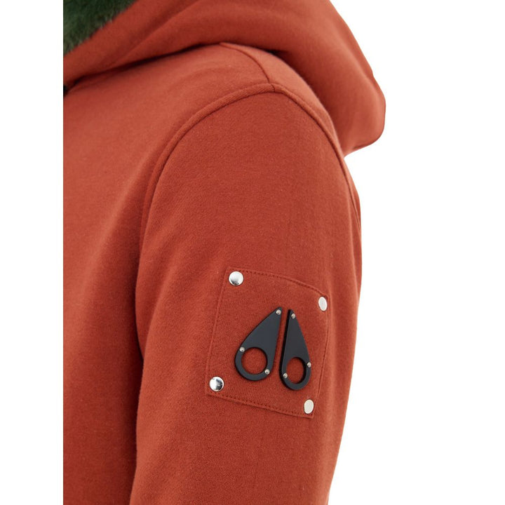 Moose Knuckles Orange Cotton Hoodie