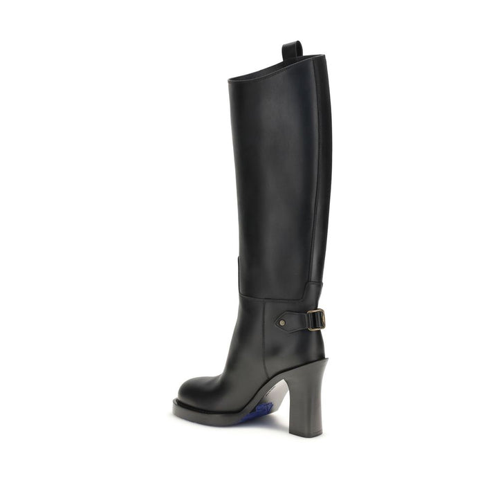 Burberry Black Calf Leather Bos Taurus Boots