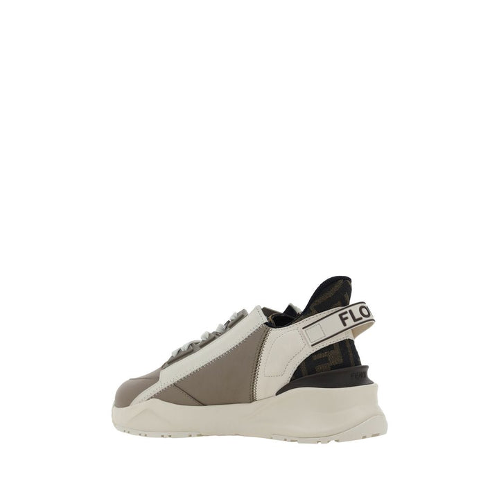 Fendi Brown Calf Leather Bos Taurus Athletic Sneakers