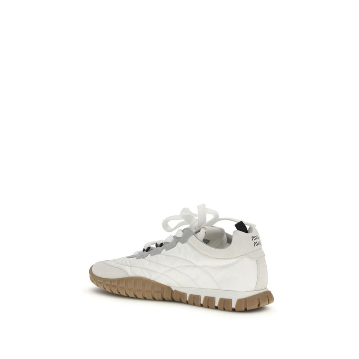 Miu Miu White Polyamide Athletic Sneakers