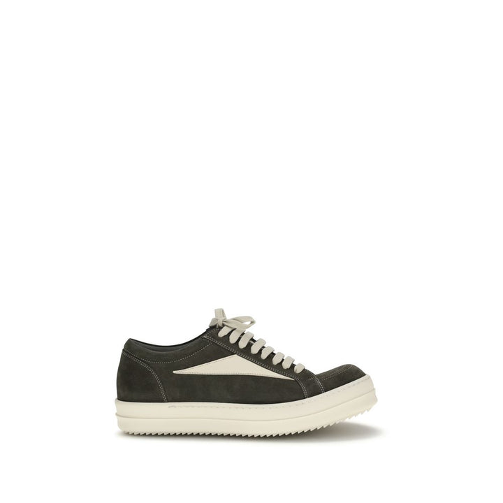 Rick Owens Black Calf Leather Bos Taurus Low Top Sneakers