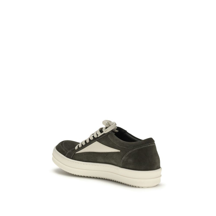 Rick Owens Black Calf Leather Bos Taurus Low Top Sneakers