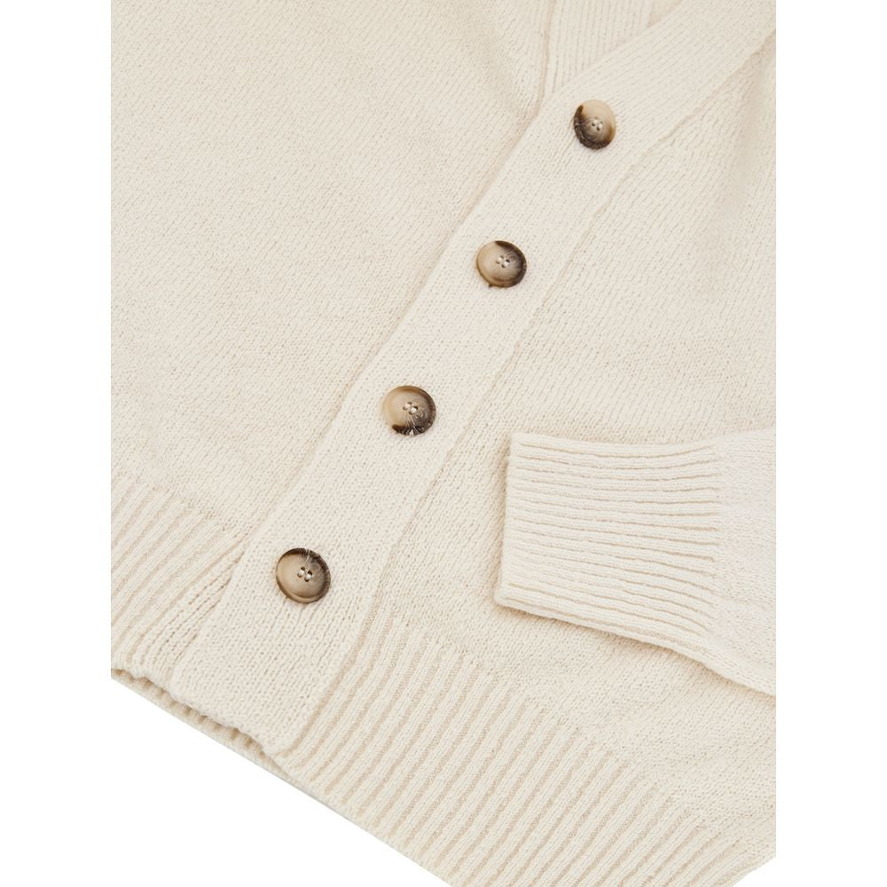 Gran Sasso White Cotton Cardigan