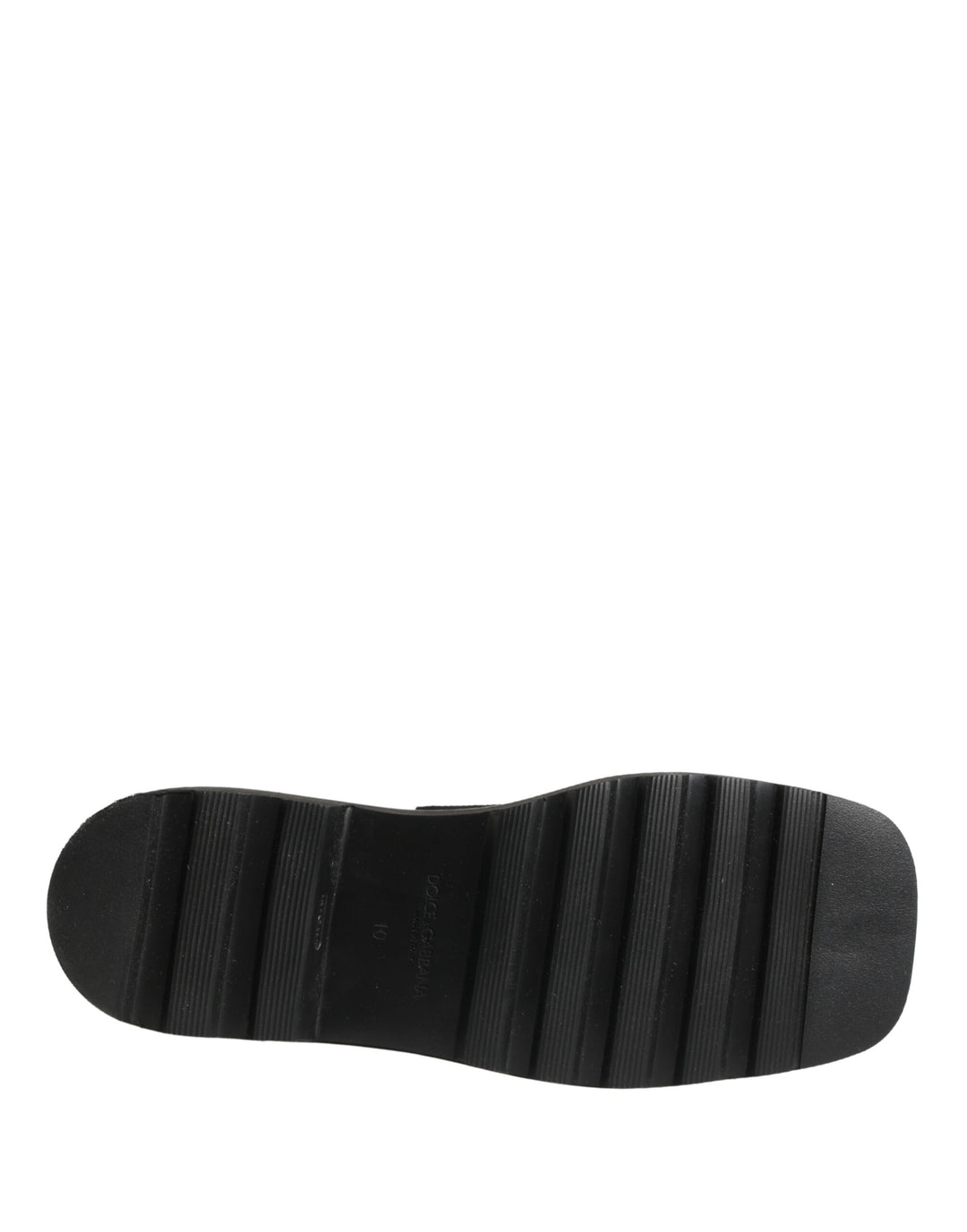 Dolce & Gabbana Black Leather Logo Plaque Ankle Boots Shoes