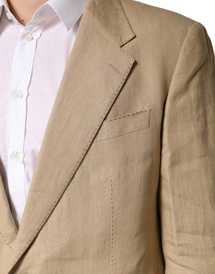 Dolce & Gabbana Beige TAORMINA Single Breasted Formal 2 Piece Suit