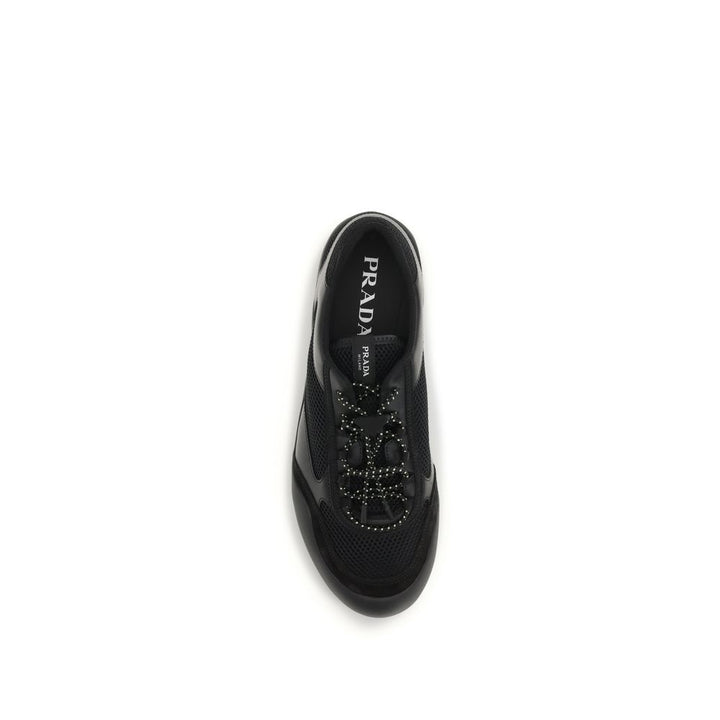 Prada Black Polyester Athletic Sneakers