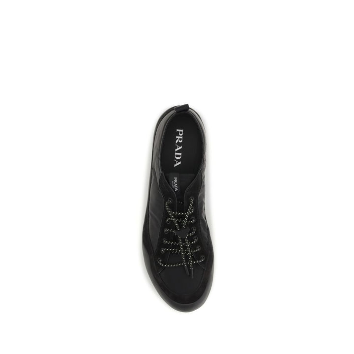 Prada Black Recycled Polyamide Athletic Sneakers