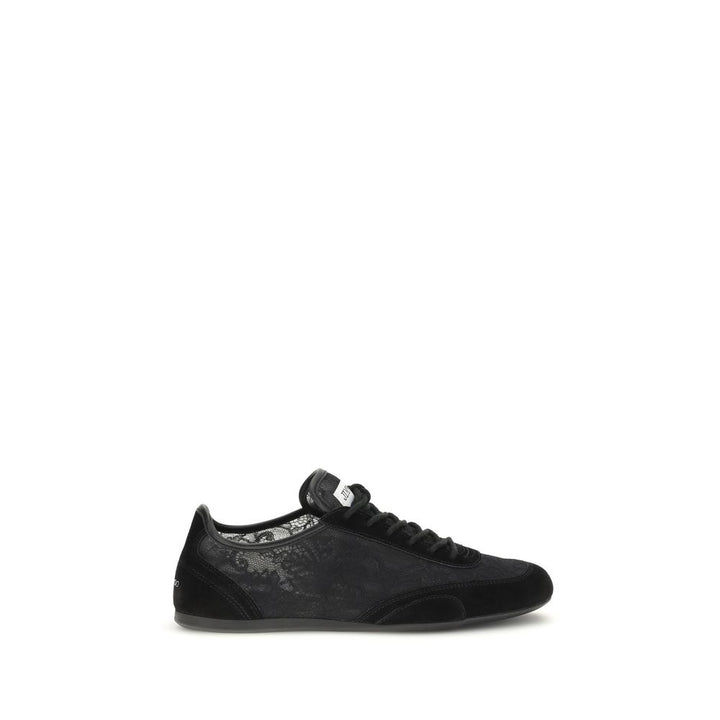Jimmy Choo Black Calf Leather Bos Taurus Athletic Sneakers