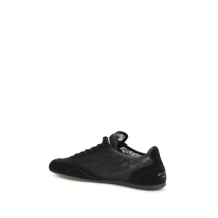 Jimmy Choo Black Calf Leather Bos Taurus Athletic Sneakers