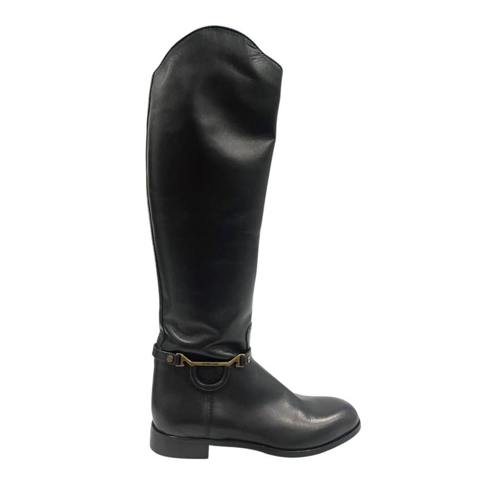 Borbonese Black Leather Women Boot