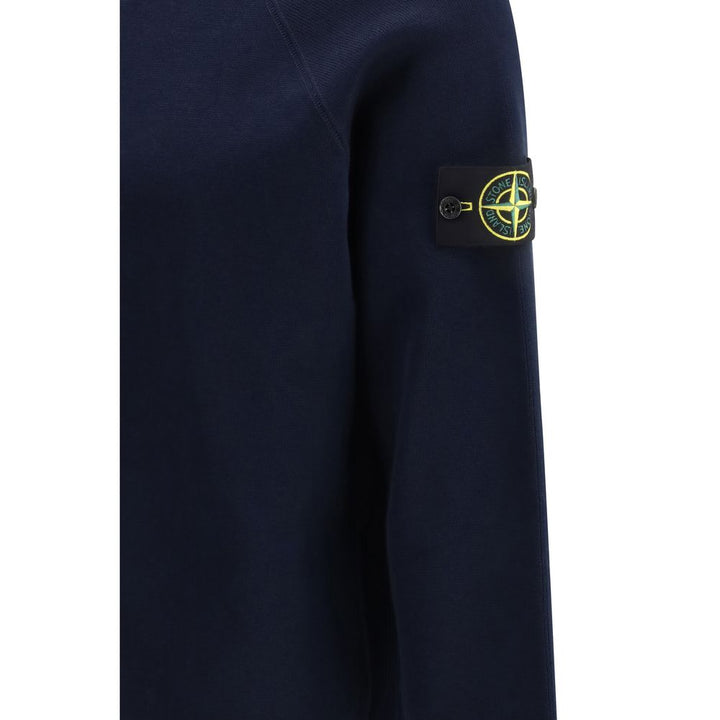 Stone Island Blue Cotton Sweatshirt