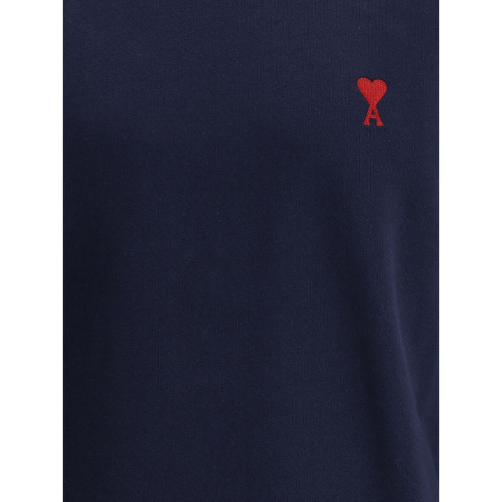 Ami Paris Blue Cotton Sweatshirt