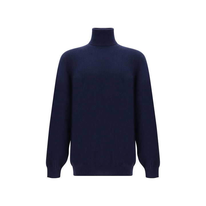 Brunello Cucinelli Blue Cashmere Turtleneck