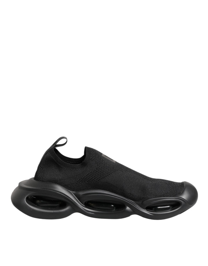 Dolce & Gabbana Black Slip On Wave Low Top Sneakers Shoes