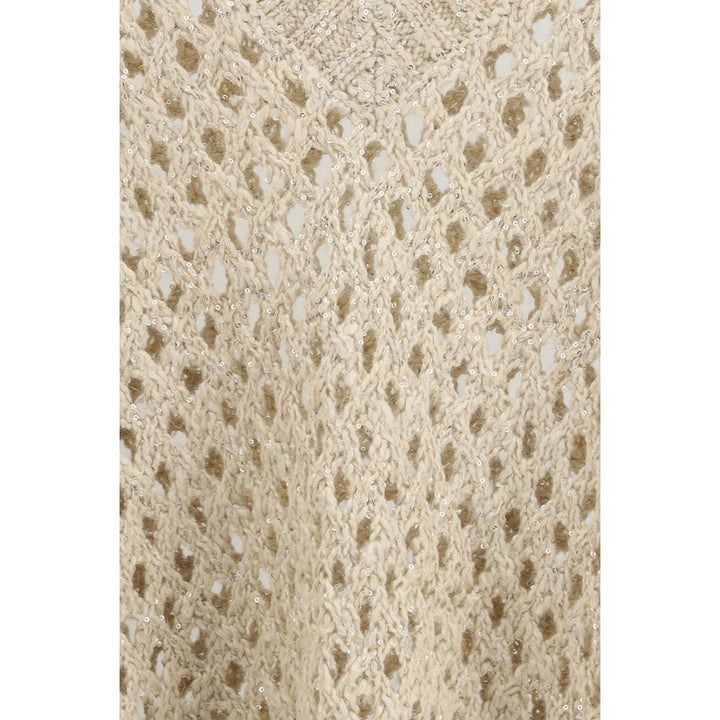 Brunello Cucinelli Beige Silk Sweater