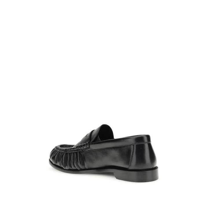 Saint Laurent Black Lamb Ovis Aries Aries Slip-On Loafers