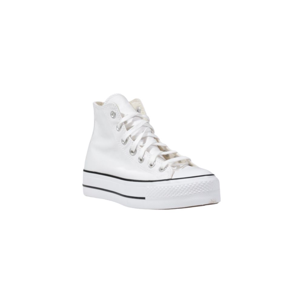 Converse White Polyester Platform Sneakers