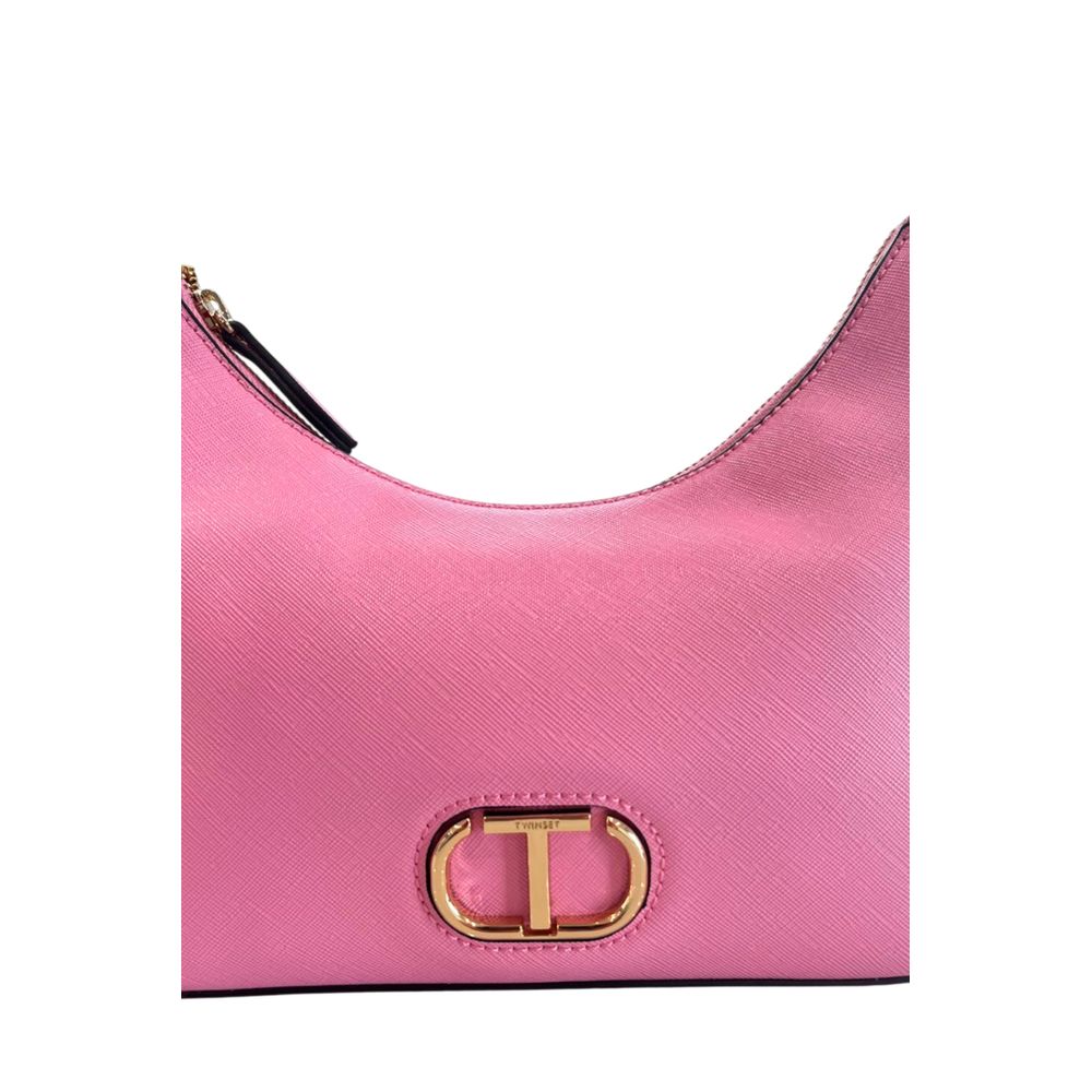 Twinset Pink PU Women Shoulder Bag