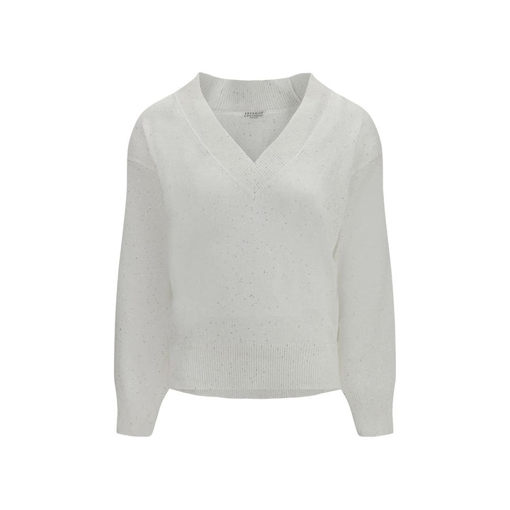 Brunello Cucinelli White Linen Sweatshirt