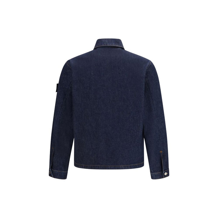 Stone Island Blue Cotton Denim Jacket