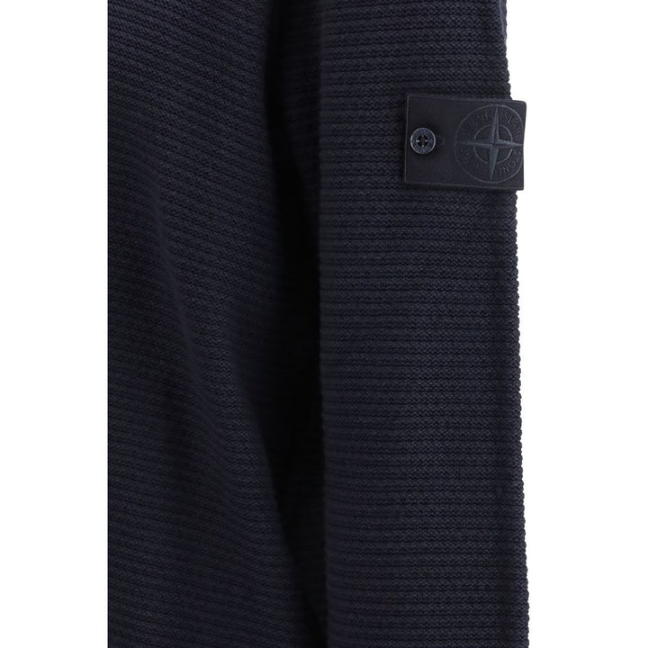 Stone Island Blue Cotton Sweatshirt