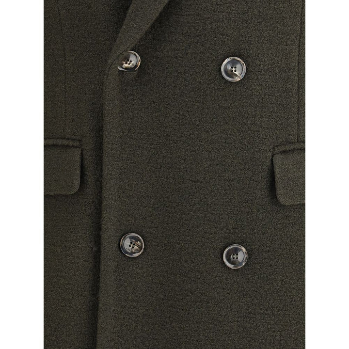 Cruna Bicolor Fleece Wool Coat